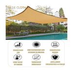 Toile d'ombrage de Jardin - Filet d'ombrage résistant avec œillets renforcés, piège d'ombrage pour Pare-Soleil de terrasse - 3/4 mètres Marron – Image 3