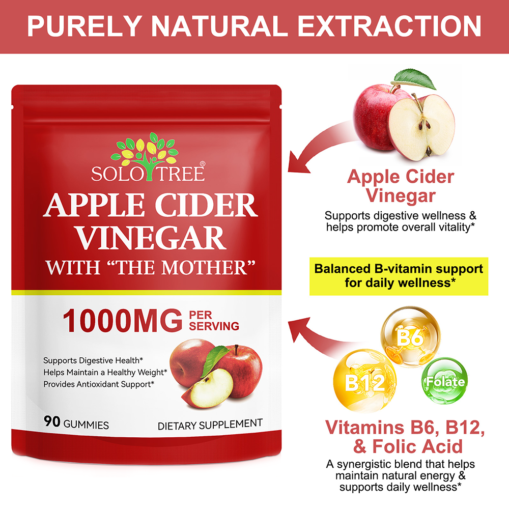 gvc.product.image_.1771439210952.a22ae4cc-c652-43a9-b888-88888d07e75d.png SoloTree Gummies au Vinaigre de Cidre de Pomme 1000mg avec "La Mère" – Enrichies en Vitamines B6, B12, Folate et Iode – Soutien Métabolisme, Digestion et Énergie – Végan, Sans Gluten et Non-OGM – 90 Gummies (Cure de 30 Jours) – Image 1