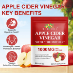 SoloTree Gummies au Vinaigre de Cidre de Pomme 1000mg avec "La Mère" – Enrichies en Vitamines B6, B12, Folate et Iode – Soutien Métabolisme, Digestion et Énergie – Végan, Sans Gluten et Non-OGM – 90 Gummies (Cure de 30 Jours) – Image 5
