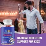 Gummies Probiotiques pour Enfants - 5 Milliards de CFU - Sans Sucre, Sans OGM - 60 Gummies Fraise – Image 3