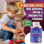 Gummies Probiotiques pour Enfants - 5 Milliards de CFU - Sans Sucre, Sans OGM - 60 Gummies Fraise – Image 4