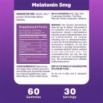 Mélatonine 5mg (60 Gummies) – Aide au Sommeil Naturelle et Sans Accoutumance – Arôme Myrtille – Formule Clean pour S'endormir Plus Vite et Se Réveiller Reposé – 100% Naturel – Image 5