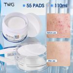 TWG Tampons Nettoyants à l'Acide Kojique et au Curcuma – 50 Pads – Solution Anti-Acné et Éclat Intensif – Nettoyant, Démaquillant et Exfoliant Douceur – 100 ml – Image 4