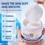 TWG Tampons Nettoyants à l'Acide Kojique et au Curcuma – 50 Pads – Solution Anti-Acné et Éclat Intensif – Nettoyant, Démaquillant et Exfoliant Douceur – 100 ml – Image 5