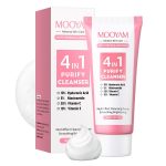 Nettoyant Visage Purifiant 4-en-1 MÔOYAM –  Hydratant – Vitamine C, E, Niacinamide & Acide Hyaluronique (100g)