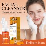 Nettoyant Visage à l'Extrait de Racine de Gingembre – Mousse Nettoyante Purifiante avec Brosse Intégrée – Anti-Excès de Sébum et Éclat – 120ml – Image 2
