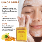 Savon clarifiant FATAZEN au Curcuma et Acide Kojique – Nettoyant Visage & Corps Anti-Acné - 100g – Image 4