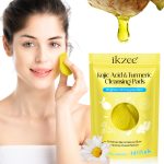 Tampons Nettoyants à l'Acide Kojique et Curcuma ikzee® – Éclat Naturel, Anti-Imperfections et Nettoyage Profond – 60 Pièces