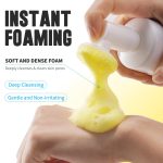 Mousse Nettoyante ALIVER® Acide Kojique & Curcuma – Nettoyant Éclat avec Brosse Intégrée – Anti-Taches, Hydratant et Illuminateur – 150ml – Image 3