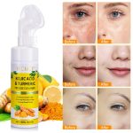 Nettoyant Mousse Acide Kojique & Curcuma – Éclat du Teint & Anti-Imperfections – Avec Brosse Exfoliante Intégrée – YECUCE  – 150ml – Image 3