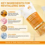 Masque de Nuit "Overnight Wrapping Mask" au Curcuma, Rétinol et Vitamine C – Anti-Âge, Éclat et Fermeté – 75ml avec Pinceau Applicateur Offerte au Collagène et Acide Hyaluronique – 75ml avec Applicateur – Image 2