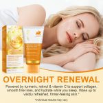 Masque de Nuit "Overnight Wrapping Mask" au Curcuma, Rétinol et Vitamine C – Anti-Âge, Éclat et Fermeté – 75ml avec Pinceau Applicateur Offerte au Collagène et Acide Hyaluronique – 75ml avec Applicateur – Image 3