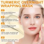 Masque de Nuit "Overnight Wrapping Mask" au Curcuma, Rétinol et Vitamine C – Anti-Âge, Éclat et Fermeté – 75ml avec Pinceau Applicateur Offerte au Collagène et Acide Hyaluronique – 75ml avec Applicateur – Image 6