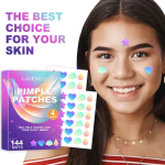 Lanemay Pimple Patches – 144 Patchs Hydrocolloïdes Formes Amusantes – Soin Purifiant & Réparateur Anti-Acné – Image 5