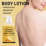 Lait Corporel au Curcuma et à la Vitamine C – Hydratant, Illuminateur et Nourrissant – Absorption Rapide – 200g – Image 2