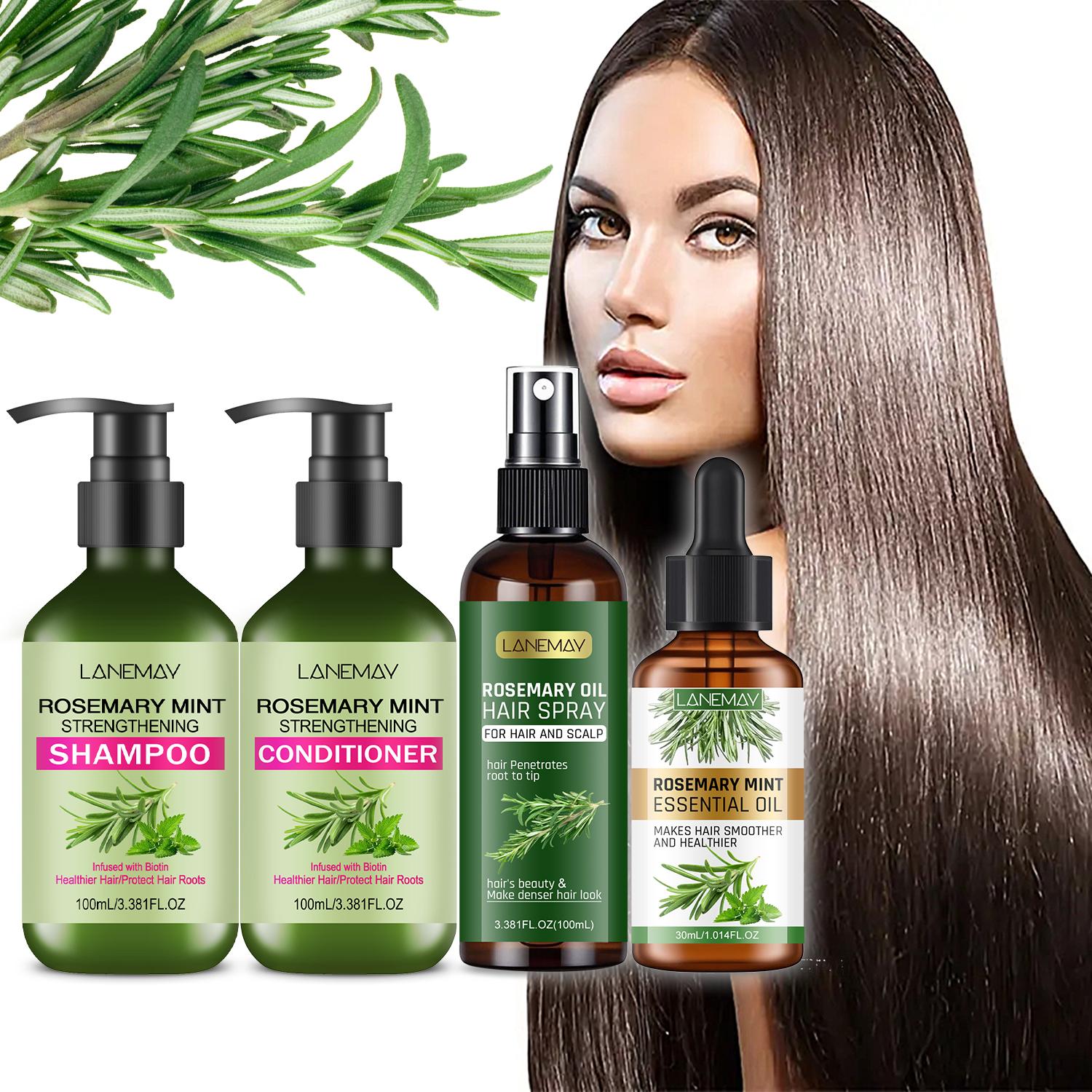 gvc.product.image_.1773159190373.d0ce1494-5899-4a0e-ad50-271b72f94e60.jpeg Kit Complet Soin Capillaire LANEMAY – Romarin & Menthe Poivrée - Shampoing, Après-Shampoing, Spray et Huile Essentielle - Fortifiant & Croissance – 4 Pièces – Image 1