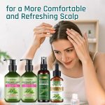 Kit Complet Soin Capillaire LANEMAY – Romarin & Menthe Poivrée - Shampoing, Après-Shampoing, Spray et Huile Essentielle - Fortifiant & Croissance – 4 Pièces – Image 3