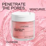 LANEMAY Collagen Gel Toner Pads – 100 Disques Tonifiants aux Peptides de Collagène & Ferments Galactomyces – Image 2