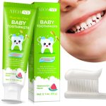 Dentifrice Bébé ATOANY – Sans Fluor, Goût Pastèque, Formule Naturelle et Sûre (60g)et Unifiée