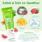 Dentifrice Bébé ATOANY – Sans Fluor, Goût Pastèque, Formule Naturelle et Sûre (60g)et Unifiée – Image 2