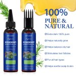 Huile Essentielle de Romarin Bio (120ml) Enrichie à l'Huile de Ricin – Sérum de Croissance Cheveux, Sourcils et Cils – Soin Fortifiant et Apaisant pour le Cuir Chevelu – Image 3