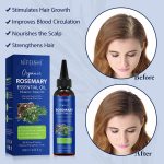 Huile Essentielle de Romarin Bio (120ml) Enrichie à l'Huile de Ricin – Sérum de Croissance Cheveux, Sourcils et Cils – Soin Fortifiant et Apaisant pour le Cuir Chevelu – Image 4