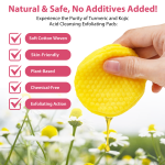 Disques Nettoyants au Curcuma & Acide Kojique – Éclat du Teint, Anti-Imperfections et Exfoliation Douce (50 pièces) – Image 4
