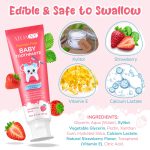 Dentifrice pour Bébé ATOANY – Sans Fluor, Comestible & Goût Fraise, Soin Doux pour Dents de Lait (60g) – Image 2