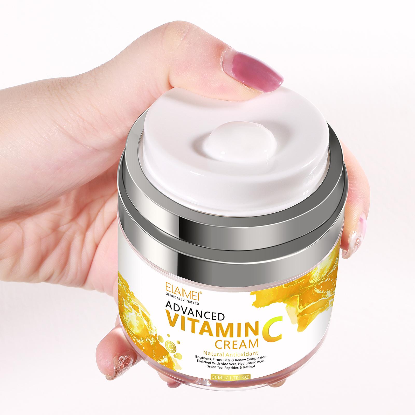 gvc.product.image_.1773580772745.1d6d1152-2919-49b4-a0a5-35e4f6852679.jpeg ELAIMEI Crème Visage Avancée à la Vitamine C – Soin Hydratant Anti-Âge, Éclat et Fermeté – 50 ml – Image 1