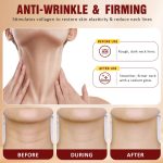 Crème Liftante et Raffermissante Cou et Décolleté ikzee (120g) – Avec Applicateur Roller Massant Double – Formule AH-8 (Hexapeptide-8) Anti-Rides et Anti-Relâchement – Image 4
