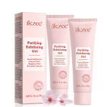 ikzee Gel Exfoliant Purifiant (50g) – Gommage Doux Visage et Corps aux Extraits de Plantes & Huile de Jojoba – Nettoyage des Pores, Éclat Instantané et Teint Lumineux – Formule Non-Irritante - Rs
