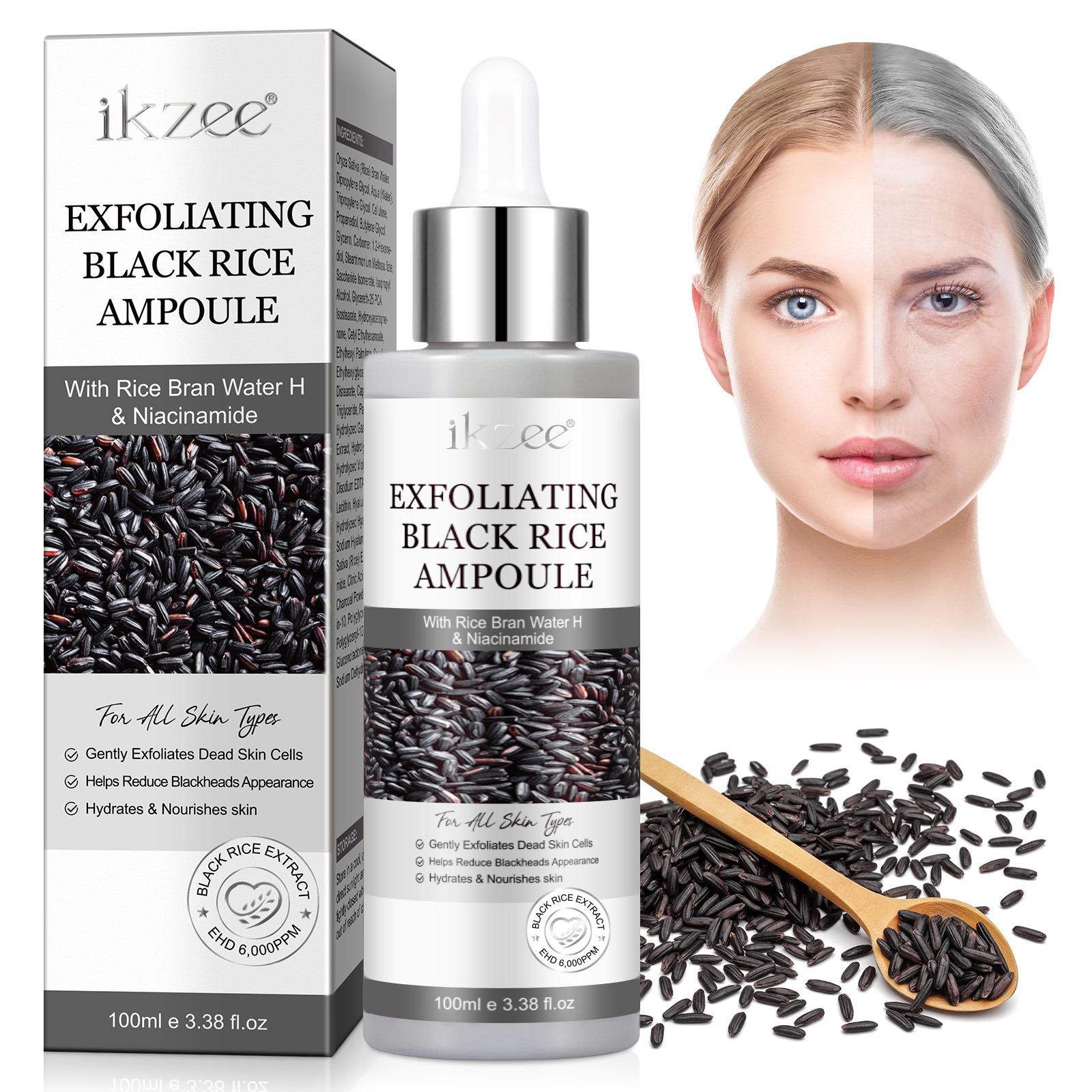 gvc.product.image_.1773591423177.772474ea-8d0a-45f6-bb14-e068c0459778.jpeg Ampoule Exfoliante ikzee au Riz Noir – Soin Anti-Imperfections, Pores Affinés et Renouvellement Cellulaire (100ml) – Image 1