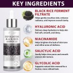 Ampoule Exfoliante ikzee au Riz Noir – Soin Anti-Imperfections, Pores Affinés et Renouvellement Cellulaire (100ml) – Image 5