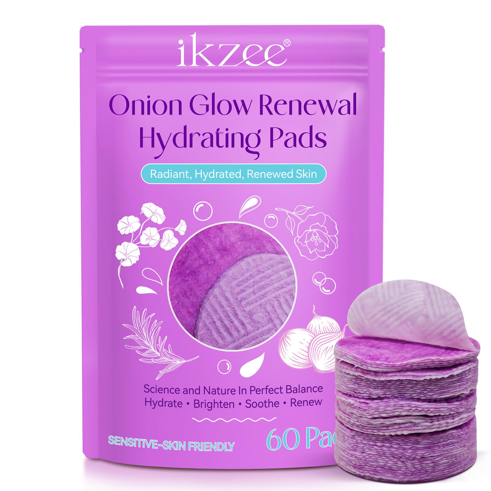 gvc.product.image_.1773591800759.acdb01b6-34ff-4f70-8a72-cf8db7382596.jpeg Ikzee - Onion Glow Renewal Hydrating Pads (60 pads) : Soin exfoliant et hydratant à 82% d'extrait d'oignon pour une peau éclatante et unifiée – Image 1