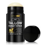 ATOANY Tallow Honey Stick – Baume Hydratant Intense au Suif de Bœuf Nourri à l'Herbe, Miel Brut et Cire d'Abeille – Soin Visage et Corps Réparateur (75g)
