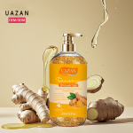 UAZAN - Gel Douche Clarifiant au Curcuma (500ml) - Enrichi en Vitamine C & Acide Kojique – Image 3
