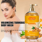 UAZAN - Gel Douche Clarifiant au Curcuma (500ml) - Enrichi en Vitamine C & Acide Kojique – Image 4