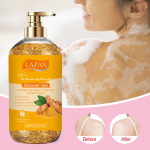 UAZAN - Gel Douche Clarifiant au Curcuma (500ml) - Enrichi en Vitamine C & Acide Kojique – Image 5