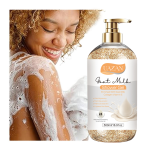 Gel Douche Gommage UAZAN au Lait de Chèvre – Éclat, Hydratation et Exfoliation (500ml) – Image 2