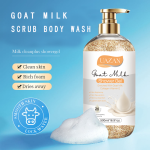 Gel Douche Gommage UAZAN au Lait de Chèvre – Éclat, Hydratation et Exfoliation (500ml) – Image 4