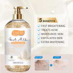 Gel Douche Gommage UAZAN au Lait de Chèvre – Éclat, Hydratation et Exfoliation (500ml) – Image 5