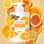 Lait Corporel Clarifiant à la Vitamine C & Orange Fraîche – Hydratation Intense et Protection SPF 50 – Image 2