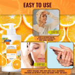 Lait Corporel Clarifiant à la Vitamine C & Orange Fraîche – Hydratation Intense et Protection SPF 50 – Image 3