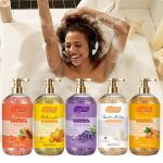 Gel Douche Exfoliant UAZAN au Rétinol et Vitamine C (500ml) – Clarifiant, Anti-Taches et Raffermissant – Enrichi au Beurre de Karité pour une Peau Douce – Image 2
