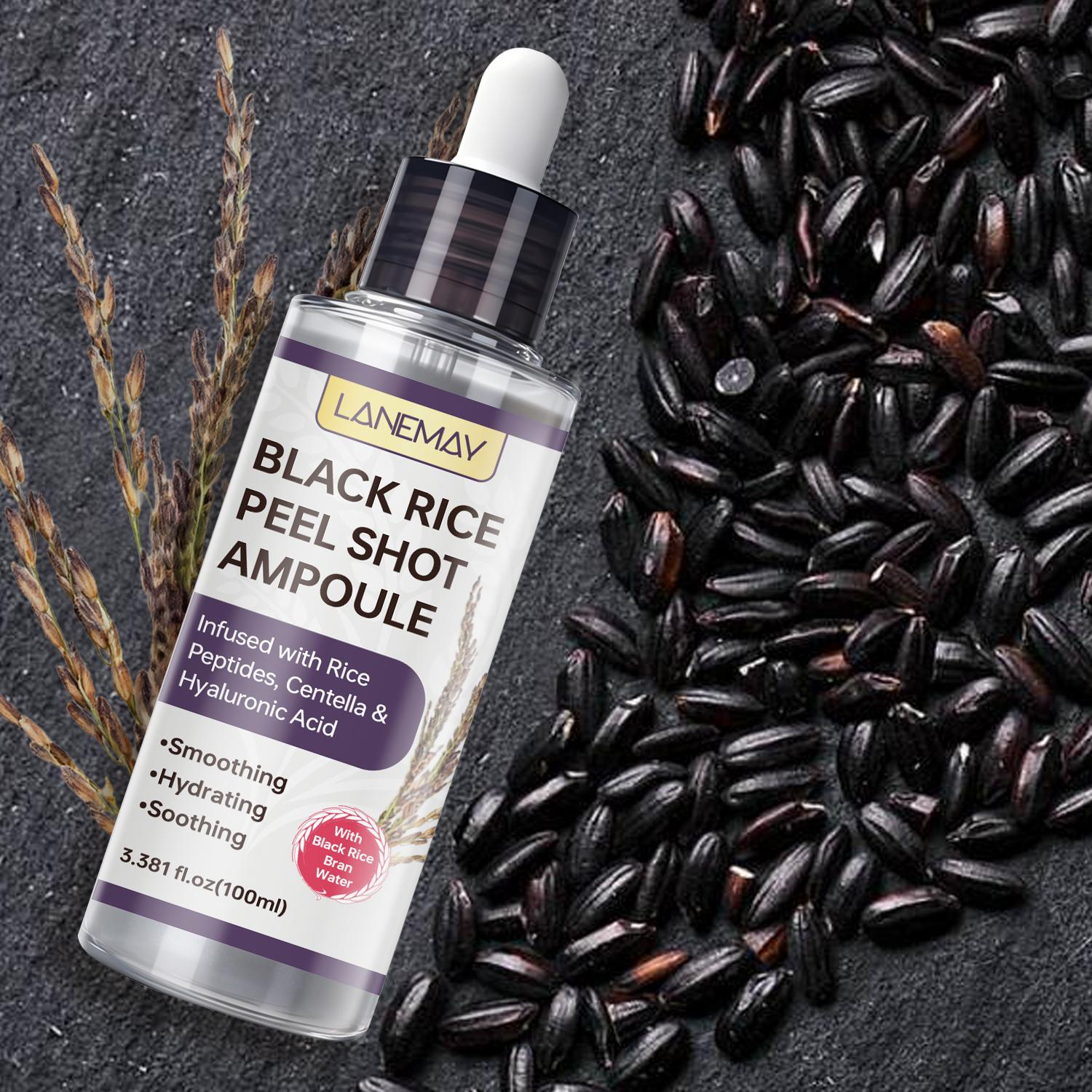 gvc.product.image_.1775064516073.a75c0f37-9ea0-4187-9e67-6647fc6a0b94.jpeg LANEMAY Ampoule Black Rice Peel Shot (100ml) – Sérum Exfoliant Doux aux Peptides de Riz et Centella – Hydratant, Lissant & Anti-Pores – Pour Tous Types de Peaux – Image 1