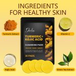 30 Disques Nettoyants Curcuma & Acide Kojique – Éclat du Teint, Anti-Taches et Exfoliation Douce – Image 4