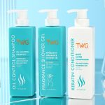 Set de Soins TWG (500ml x3) – Shampoing Anti-Pelliculaire Contrôle du Sébum, Après-Shampoing à la Kératine et Gel Douche Parfumé – Pack Complet Hydratation et Fraîcheur