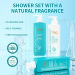 Set de Soins TWG (500ml x3) – Shampoing Anti-Pelliculaire Contrôle du Sébum, Après-Shampoing à la Kératine et Gel Douche Parfumé – Pack Complet Hydratation et Fraîcheur – Image 2