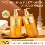 Gel Douche de Luxe TWG 24K Pure Golden – Formule Illuminatrice à l'Or Pur, Glycérol et Vitamine E – Hydratation Intense, Anti-Acné et Éclat du Corps - 500ml – Image 2