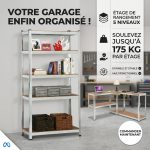 Étagère Démontable réglable 5 niveaux Pinnacle - Inoxydable